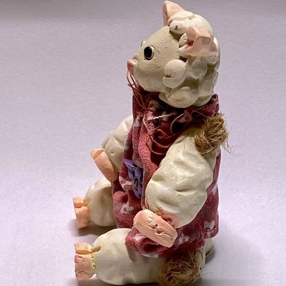 Russ & Co. 13900 Country Kin Sculptstone Jointed Lamb Figurine Shelf Sitter VTG - Picture 2 of 10